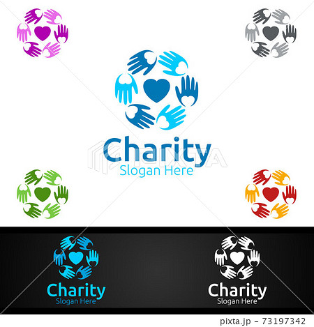 Helping Hand Charity Foundation Creative Logo for Voluntary Church or Charity Donation 73197342