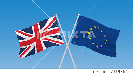 イギリス＆EU 旗 73197672