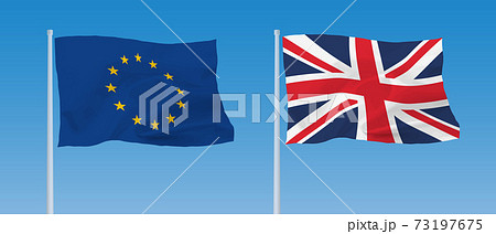 イギリス＆EU 旗 73197675