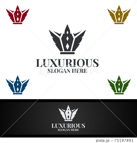 Crown Luxurious Royal Logo for Jewelry, Wedding, Hotel or Fashion 73197891