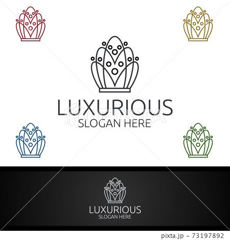 Crown Luxurious Royal Logo for Jewelry, Wedding, Hotel or Fashion 73197892