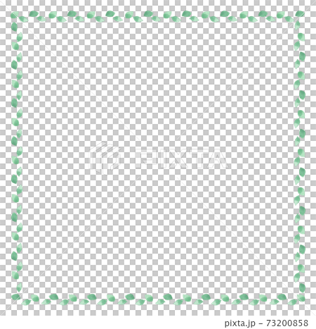 Watercolor decorative frame leaf square - Stock Illustration [73200858 ...