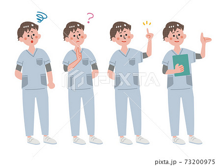 看護師　全身　表情　セット 73200975