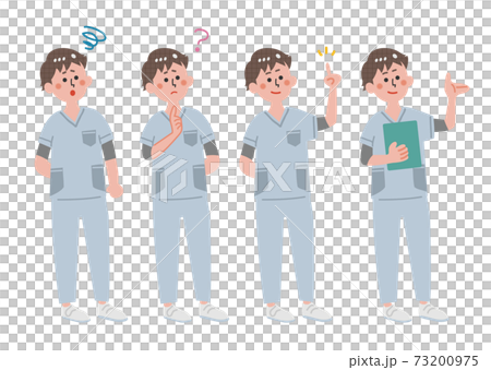 看護師　全身　表情　セット 73200975