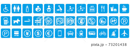 illustration of sign  icon set vector 73201438
