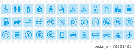 illustration of sign  icon set vector 73201439