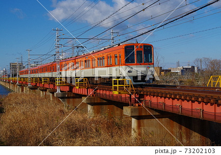 加古川の橋梁と山陽電車 加古川の橋梁と山陽電車 73202103