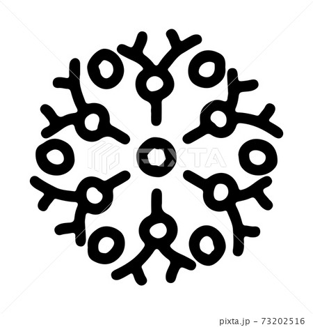 Abstract mandala ornament. Snowflake pattern. Black and white authentic background. Vector illustration. Abstract mandala ornament. Snowflake pattern. Black and white authentic background. Vector illustration. 73202516