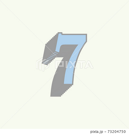 number 7 vintage style. old retro latin seven sign symbol numbers flat vector illustration number 7 vintage style. old retro latin seven sign symbol numbers flat vector illustration 73204750