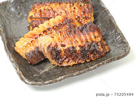 焼き魚 かすべ こんがり焼けたカスベのみそ漬け焼きの写真素材