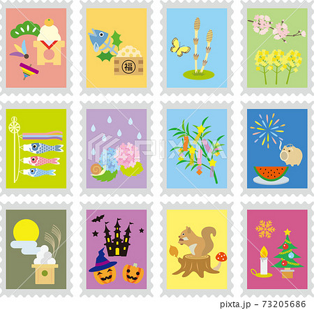 四季のイメージ切手セット 73205686
