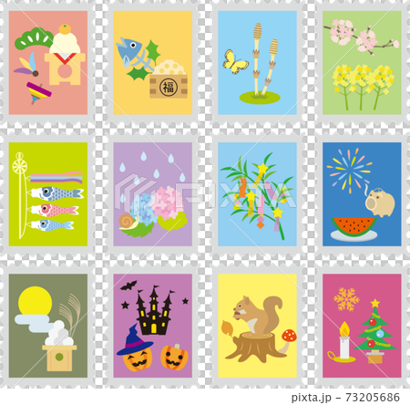 Image stamp set of the four seasons 73205686