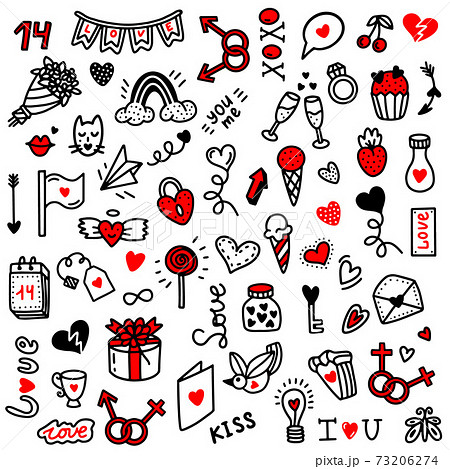 Valentines Day love set.Design for Valentines Day Valentines Day love set.Design for Valentines Day 73206274