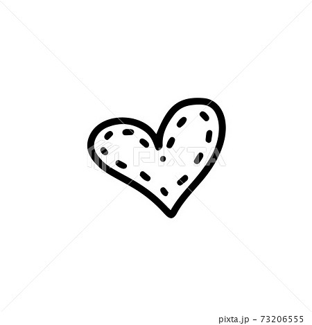 a cute heart is a symbol of love. Vector illustration in doodle style a cute heart is a symbol of love. Vector illustration in doodle style 73206555