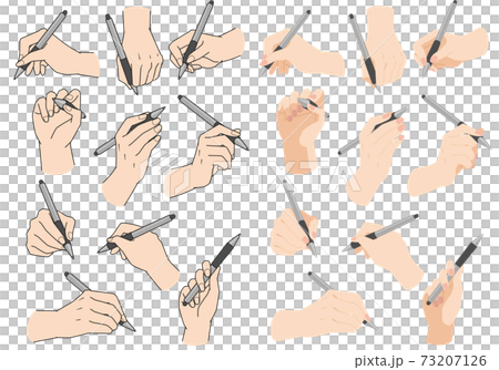 ペンタブレットを持つ　手　お絵かき　イラスト 73207126