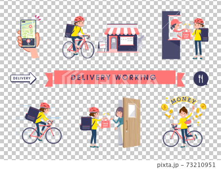 flat type Bun hair mom_Delivery working 73210951