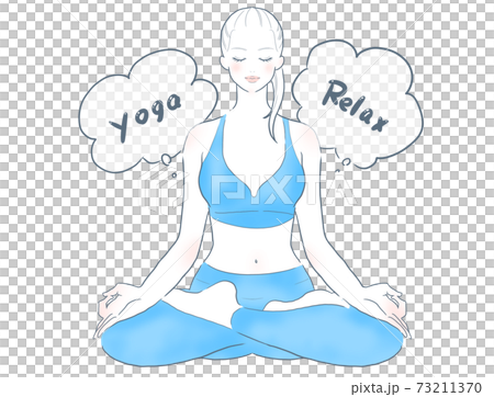 Woman doing yoga / 73211370