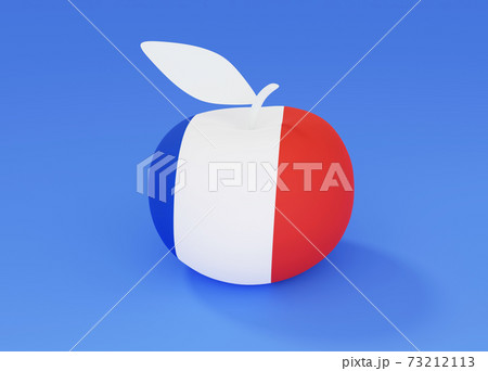 Apple with flag of France, 3d render Apple with flag of France, 3d render 73212113