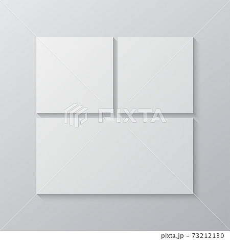 Vector empty collage board three images, photo 73212130
