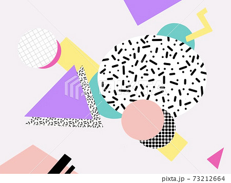 80'sレトロな幾何学模様_ライトグレー 80'sレトロな幾何学模様_ライトグレー 73212664