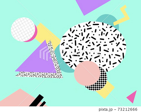80'sレトロな幾何学模様_グリーン 80'sレトロな幾何学模様_グリーン 73212666