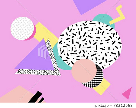 80'sレトロな幾何学模様_ピンク 80'sレトロな幾何学模様_ピンク 73212668