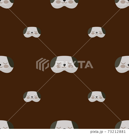 Dog head gray color geometric seamless pattern on dark brown background. Children graphic design element for different purposes. Dog head gray color geometric seamless pattern on dark brown background. Children graphic design element for different purposes. 73212881