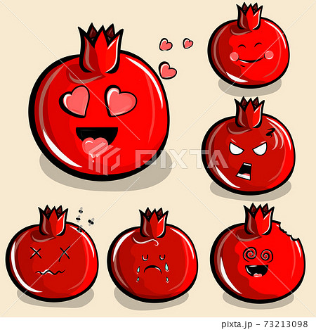Pomegranate fruit characters Pomegranate fruit characters 73213098