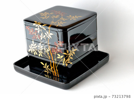 漆器 南天のお重 漆器 南天のお重 73213798