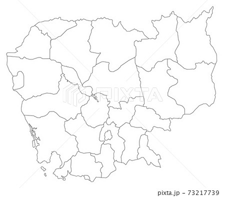 カンボジアの地図です のイラスト素材