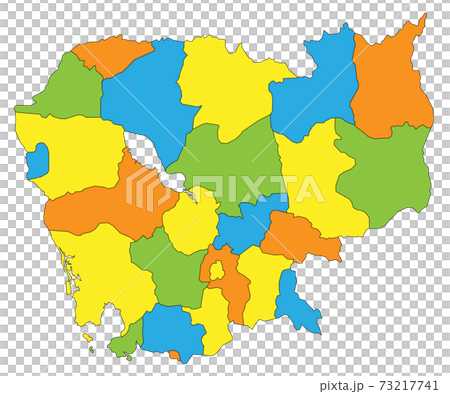 カンボジアの地図です のイラスト素材