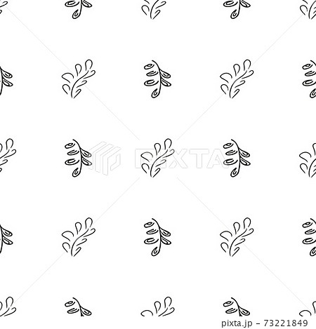 Doodle simple vector seamless pattern of hand-drawn leaves. Seamless pattern of hand-drawn branches. Big floral botanical set. Isolated on white background. Doodle simple vector seamless pattern of hand-drawn leaves. Seamless pattern of hand-drawn branches. Big floral botanical set. Isolated on white background. 73221849