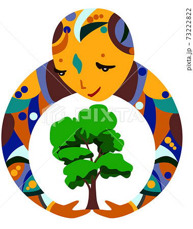 Trees protection illustration. Circle of people hands can save green lungs of our planet, take care of nature around us is humanity responsibility Trees protection illustration. Circle of people hands can save green lungs of our planet, take care of nature around us is humanity responsibility 73222822