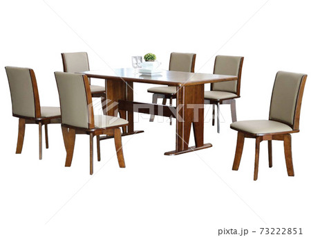 Dining Table and chairs isolated on white background. Luxury and modern dining table sets in different style and sizes. Stone table top, tempered glass, wooden table top and comfortable dining chairs. Dining Table and chairs isolated on white background. Luxury and modern dining table sets in different style and sizes. Stone table top, tempered glass, wooden table top and comfortable dining chairs. 73222851