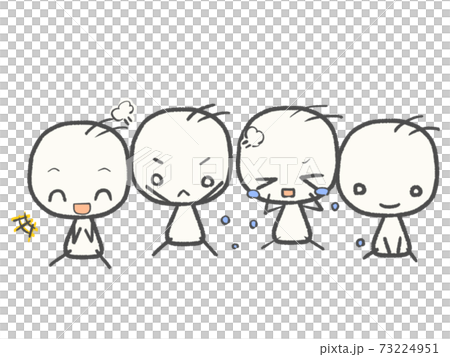 Simple and cute stickman of emotions (set) Simple and cute stickman of emotions (set) 73224951