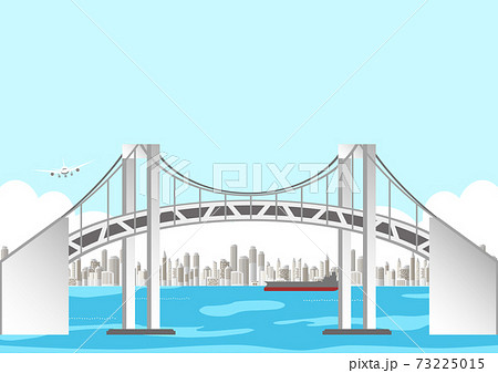 橋と東京の風景 73225015