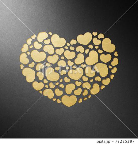 バレンタインデー　ペーパークラフト 　グリーティングカード 73225297