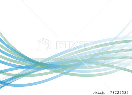 波線 ウェーブ 背景白のイラスト素材