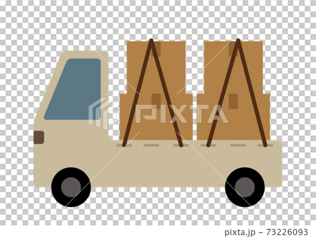 裝滿紙箱的卡車插圖 裝滿紙箱的卡車插圖 73226093