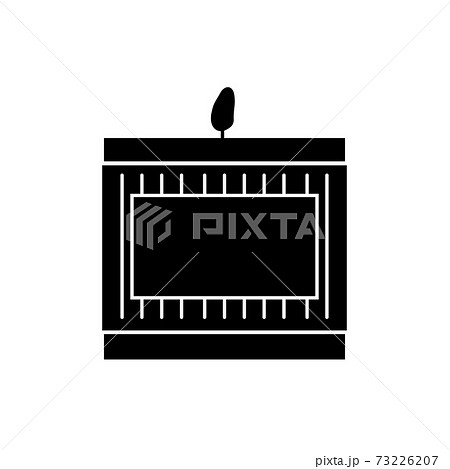 the scented candle in the glass cup is lit. Glass candle holder. Simple icon style. The symbol on a white background is an isolate. the scented candle in the glass cup is lit. Glass candle holder. Simple icon style. The symbol on a white background is an isolate. 73226207