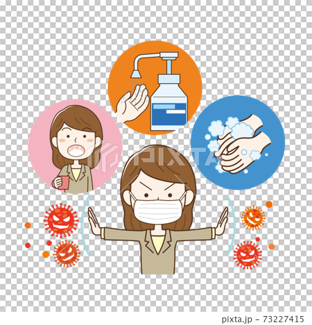 Image illustration that protects against viruses by preventing infection 73227415