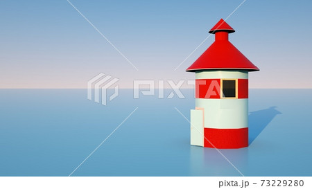 3d visualization of buildings on the water, a lighthouse on a blue background. Architectural design element, layout. 3d visualization of buildings on the water, a lighthouse on a blue background. Architectural design element, layout. 73229280