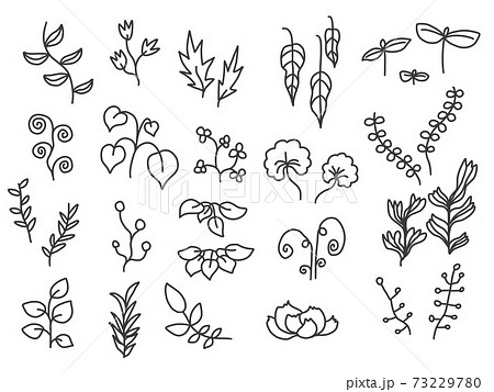 Simple Hand Painted Style Grass Flower Stock Illustration