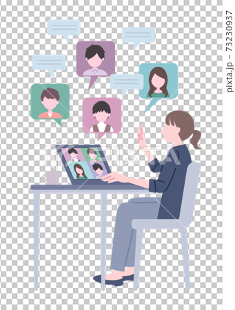 Illustration of remote work Illustration of remote work 73230937
