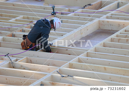 床工事の作業員 73231602