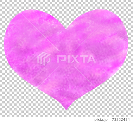 ピンク系のパステル調のハート のイラスト素材