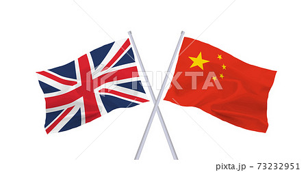 中国　イギリス　国旗 73232951