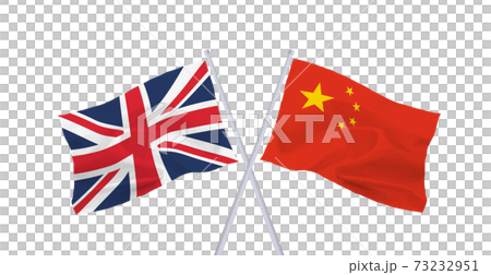中国　イギリス　国旗 73232951