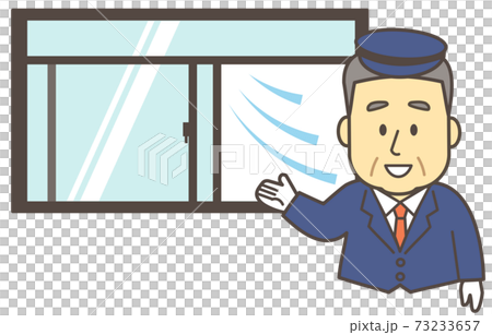 運転手・シニア・男性・換気 73233657