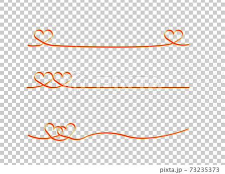 Vector of two red heart ribbons (set of 3) Vector of two red heart ribbons (set of 3) 73235373